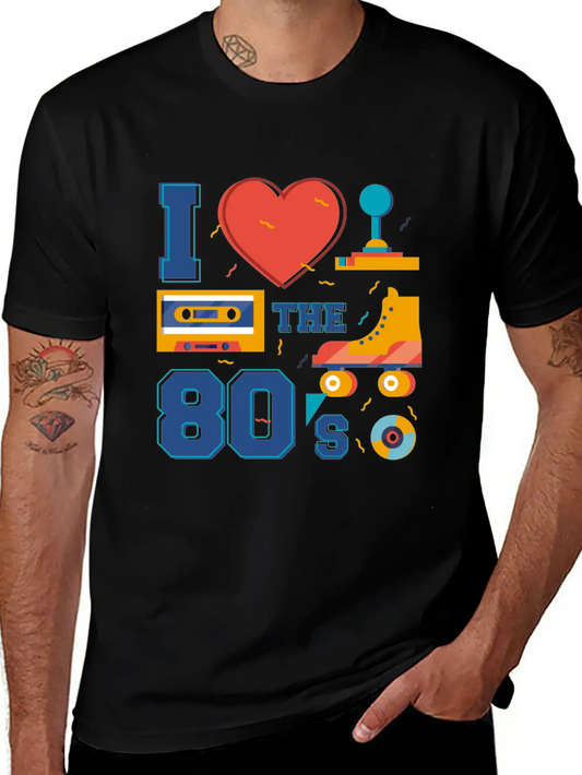 80s Music Years Love Childhood Youth Roller Skates Breathable Soft Cotton T-Shirt – Timeless Casual Look