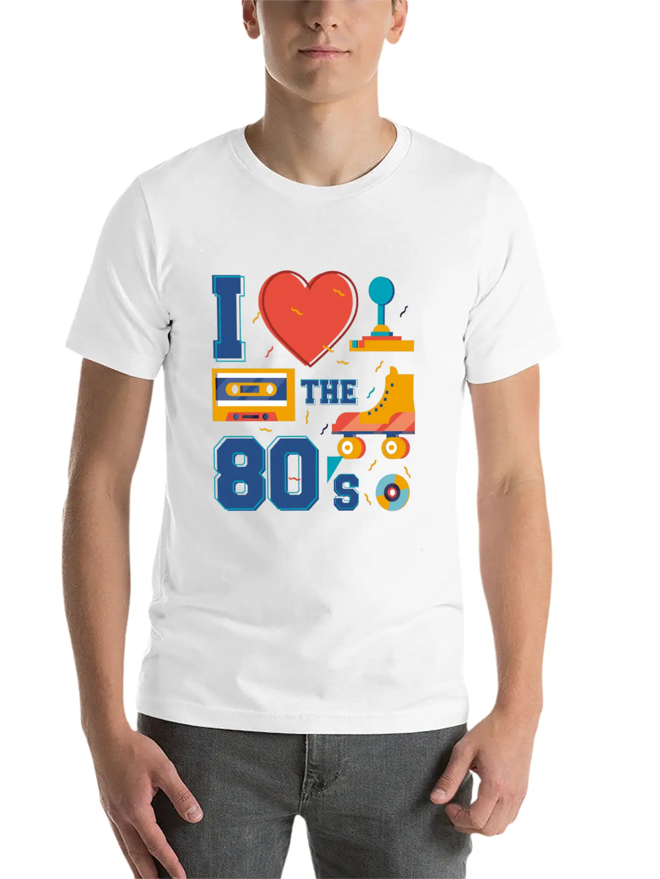 80s Music Years Love Childhood Youth Roller Skates Breathable Soft Cotton T-Shirt – Timeless Casual Look