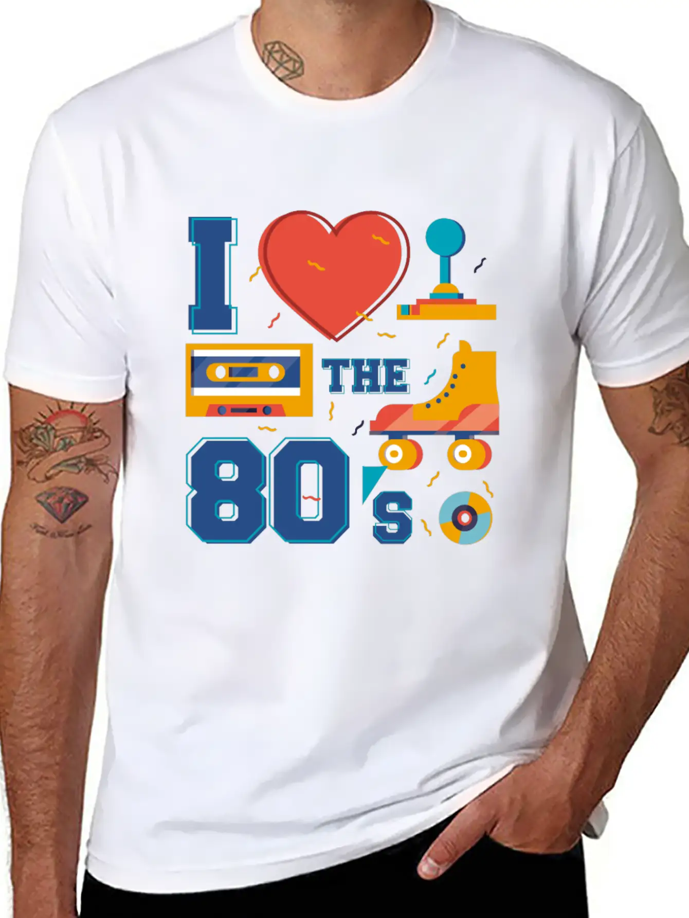 80s Music Years Love Childhood Youth Roller Skates Breathable Soft Cotton T-Shirt – Timeless Casual Look