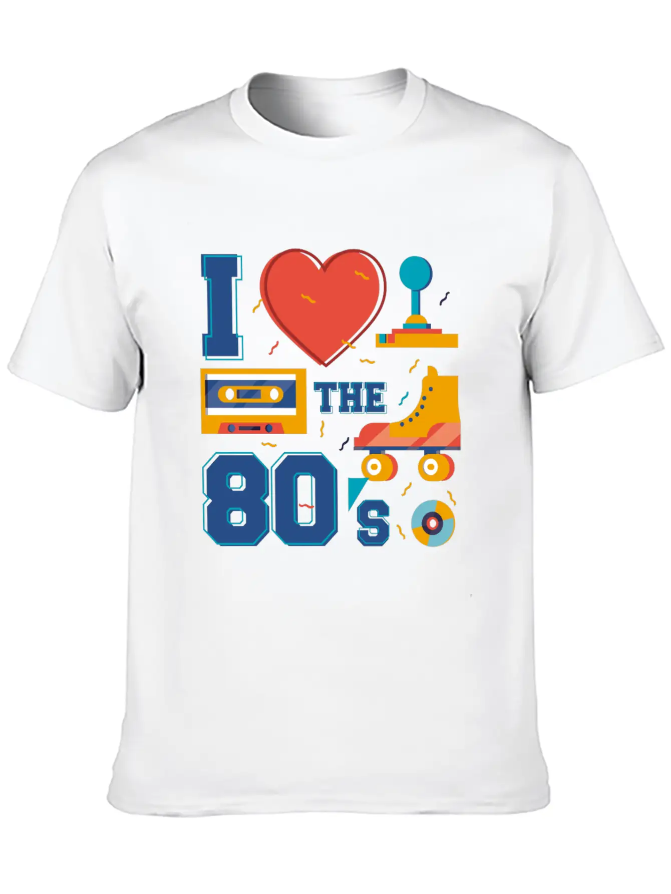 80s Music Years Love Childhood Youth Roller Skates Breathable Soft Cotton T-Shirt – Timeless Casual Look
