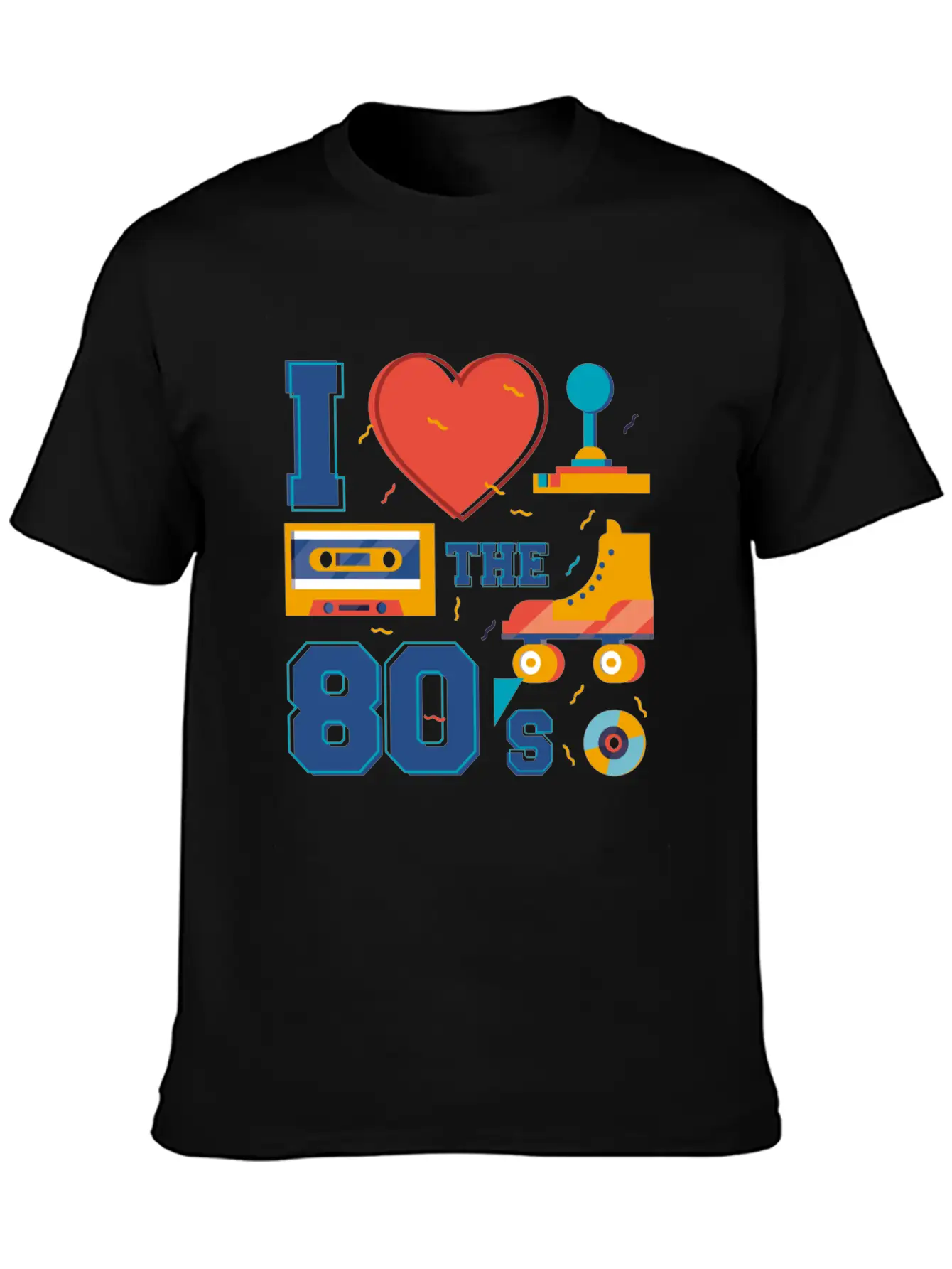 80s Music Years Love Childhood Youth Roller Skates Breathable Soft Cotton T-Shirt – Timeless Casual Look