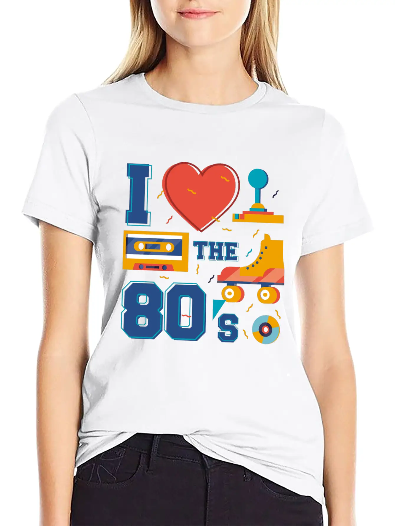80s Music Years Love Childhood Youth Roller Skates Breathable Soft Cotton T-Shirt – Timeless Casual Look