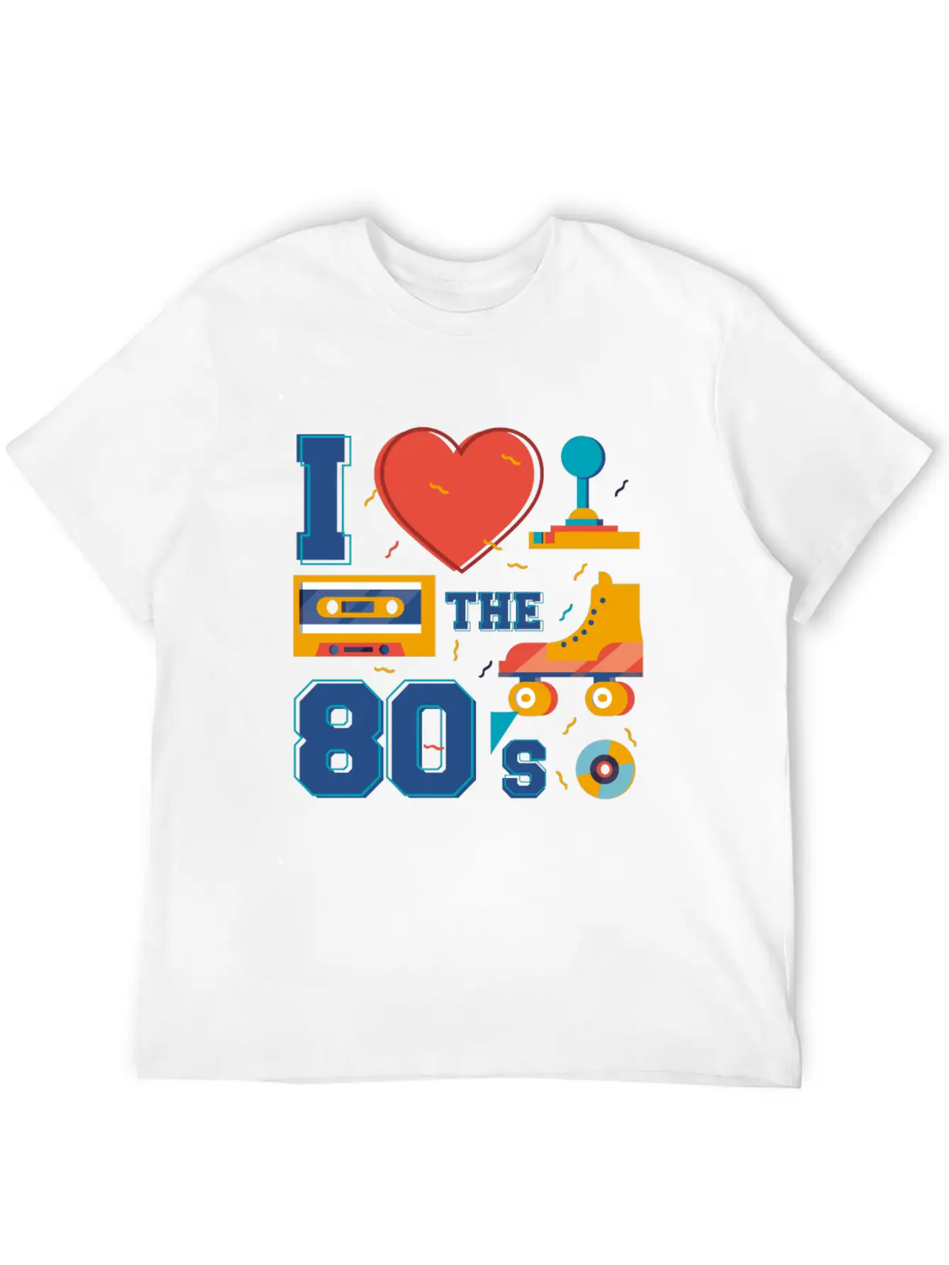 80s Music Years Love Childhood Youth Roller Skates Breathable Soft Cotton T-Shirt – Timeless Casual Look