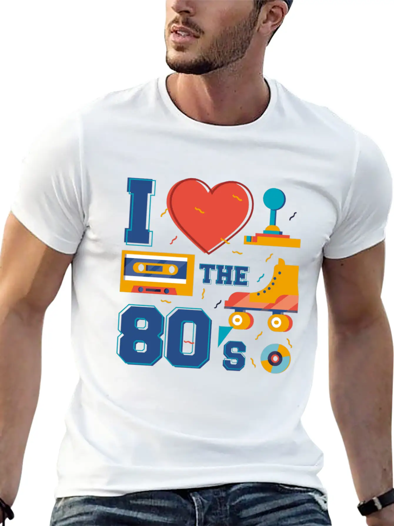 80s Music Years Love Childhood Youth Roller Skates Breathable Soft Cotton T-Shirt – Timeless Casual Look
