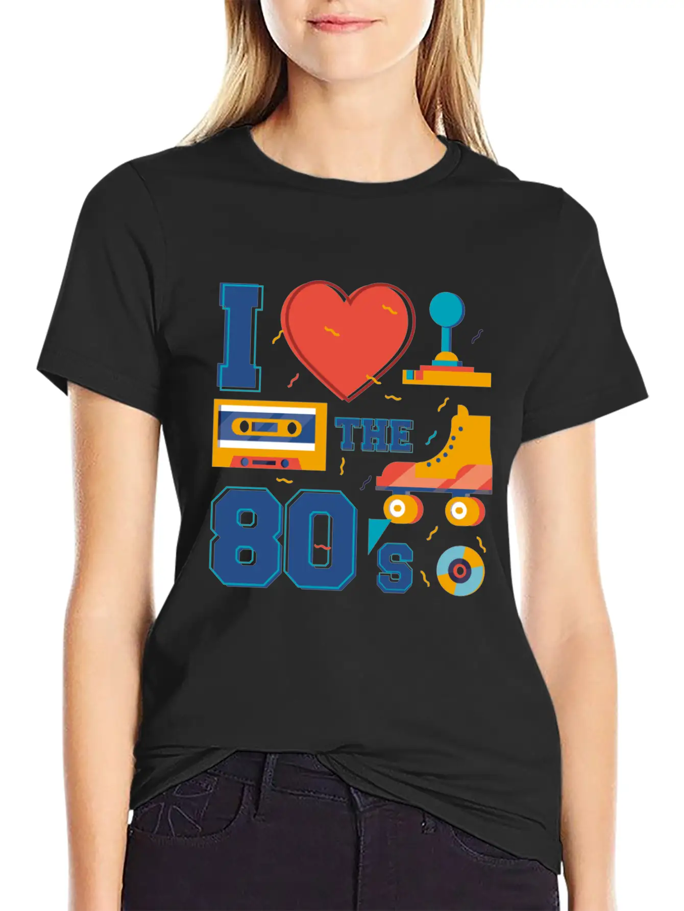 80s Music Years Love Childhood Youth Roller Skates Breathable Soft Cotton T-Shirt – Timeless Casual Look