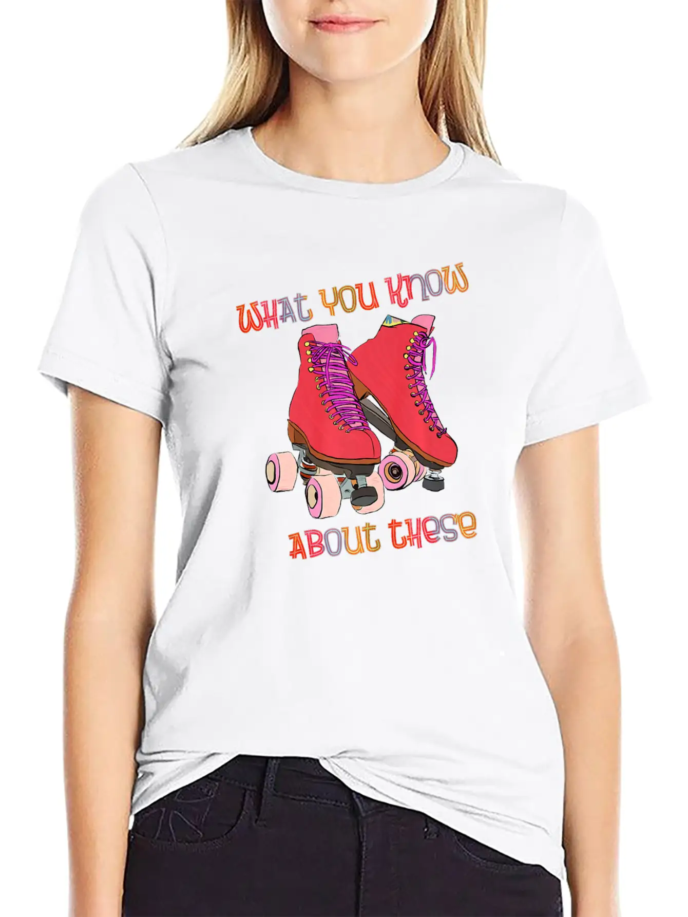 80s Roller Skates Roller Skating Disco Skates Vint Breathable Soft Cotton T-Shirt – Timeless Casual Look