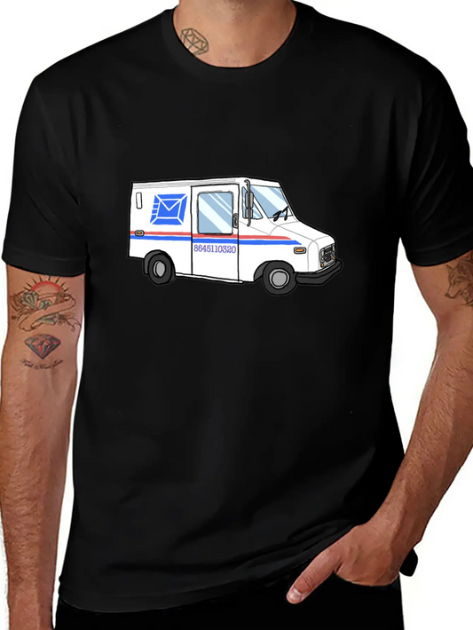 8645 Mail Truck Classic Fit Graphic Tee For Daily Comfort – Unisex Cotton Shirt