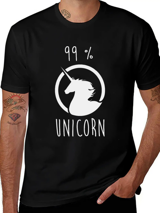 99% Unicorn Lightweight Cotton T-Shirt – Daily Comfort Graphic Shirt