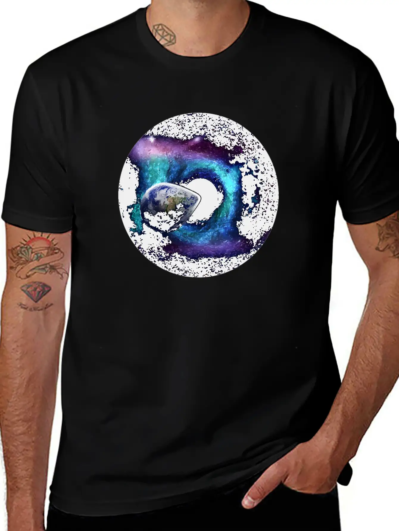 A Black Hole In The Universe Space Earth End Essential Unisex Summer Tee – Soft Cotton Casual Fit
