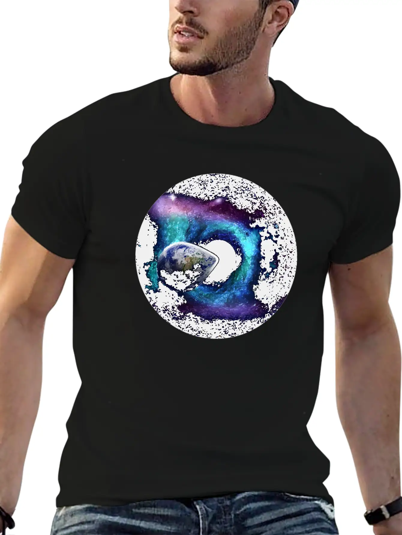 A Black Hole In The Universe Space Earth End Essential Unisex Summer Tee – Soft Cotton Casual Fit