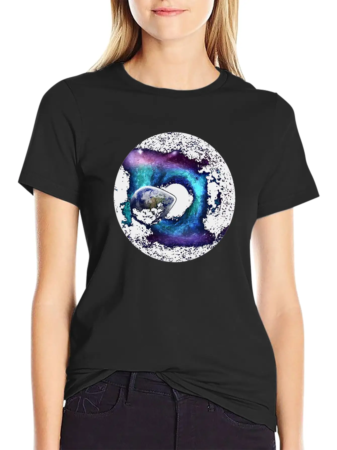 A Black Hole In The Universe Space Earth End Essential Unisex Summer Tee – Soft Cotton Casual Fit