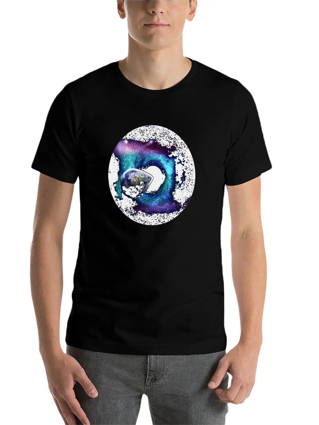 A Black Hole In The Universe Space Earth End Essential Unisex Summer Tee – Soft Cotton Casual Fit