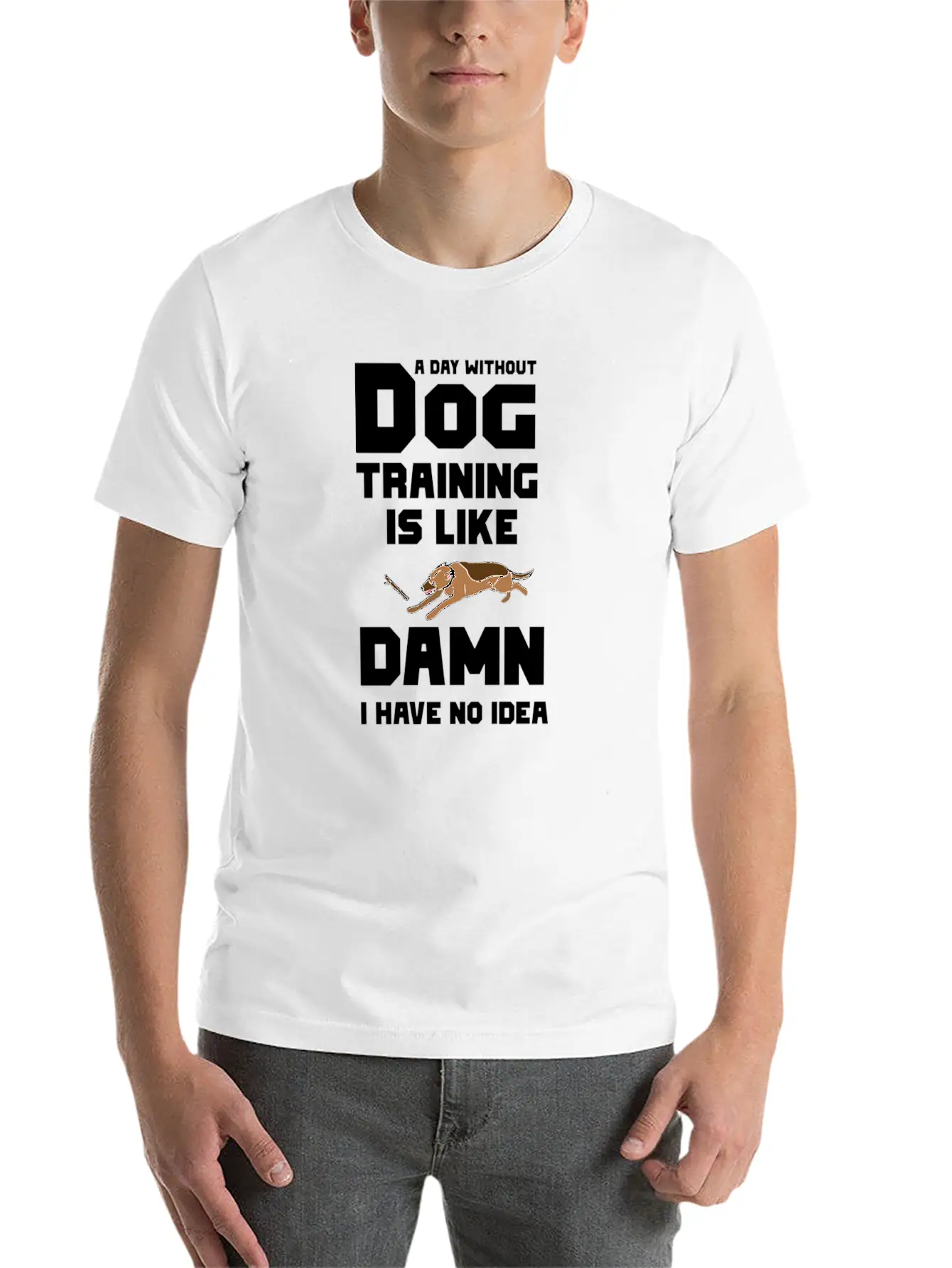 A Day Without Dog Training Lightweight Cotton T-Shirt – Daily Comfort Graphic Shirt