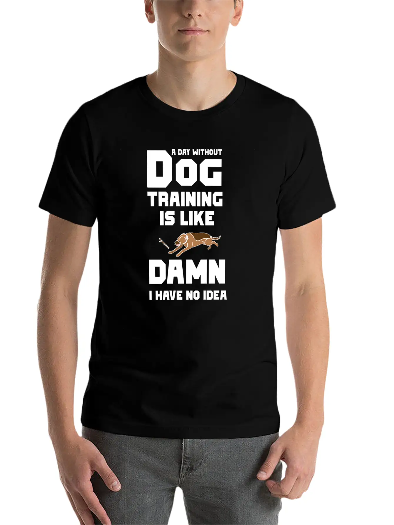 A Day Without Dog Training Lightweight Cotton T-Shirt – Daily Comfort Graphic Shirt
