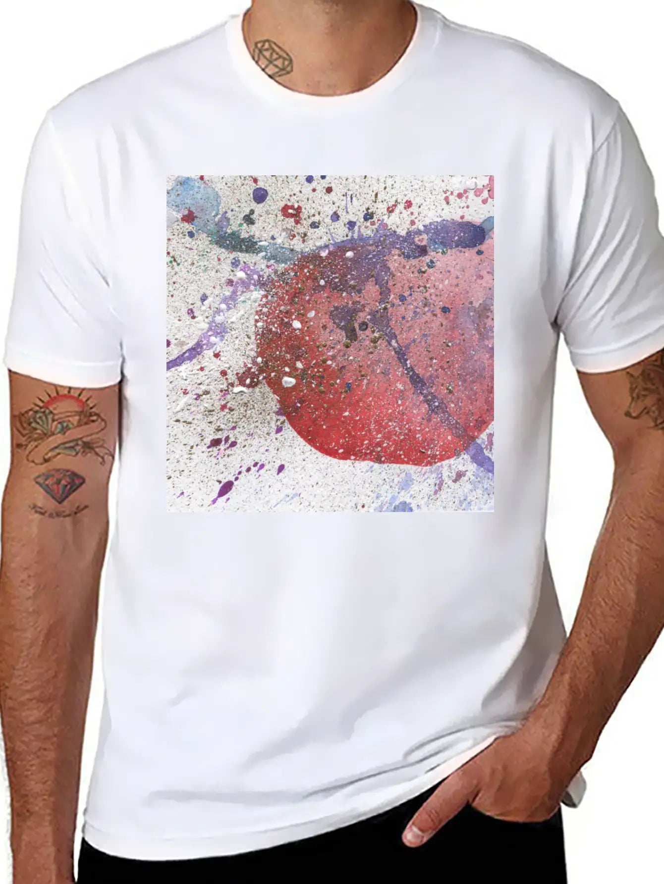 Abstract Background Classic Crew Neck Graphic Tee – Everyday Minimal Look