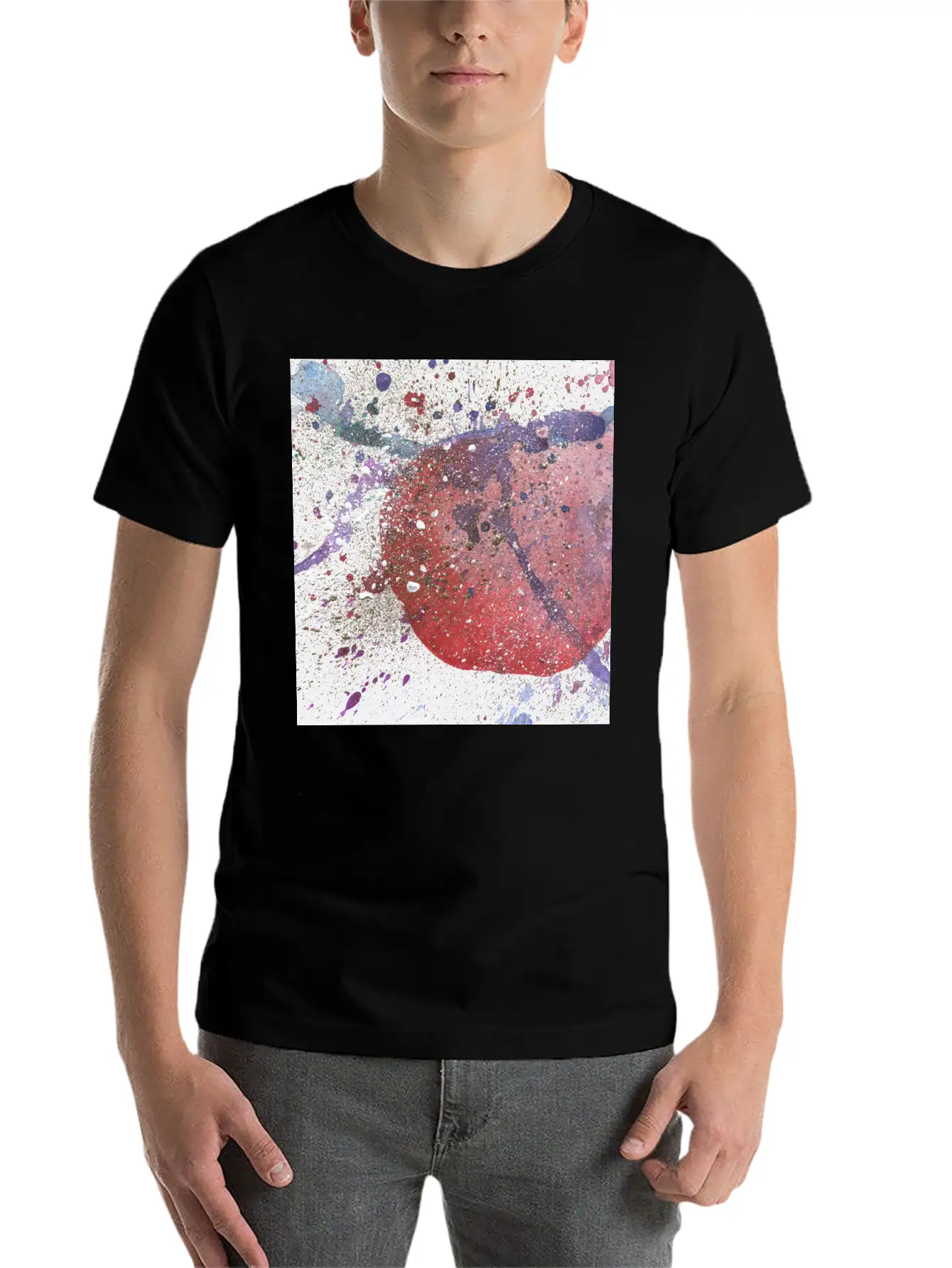 Abstract Background Classic Crew Neck Graphic Tee – Everyday Minimal Look