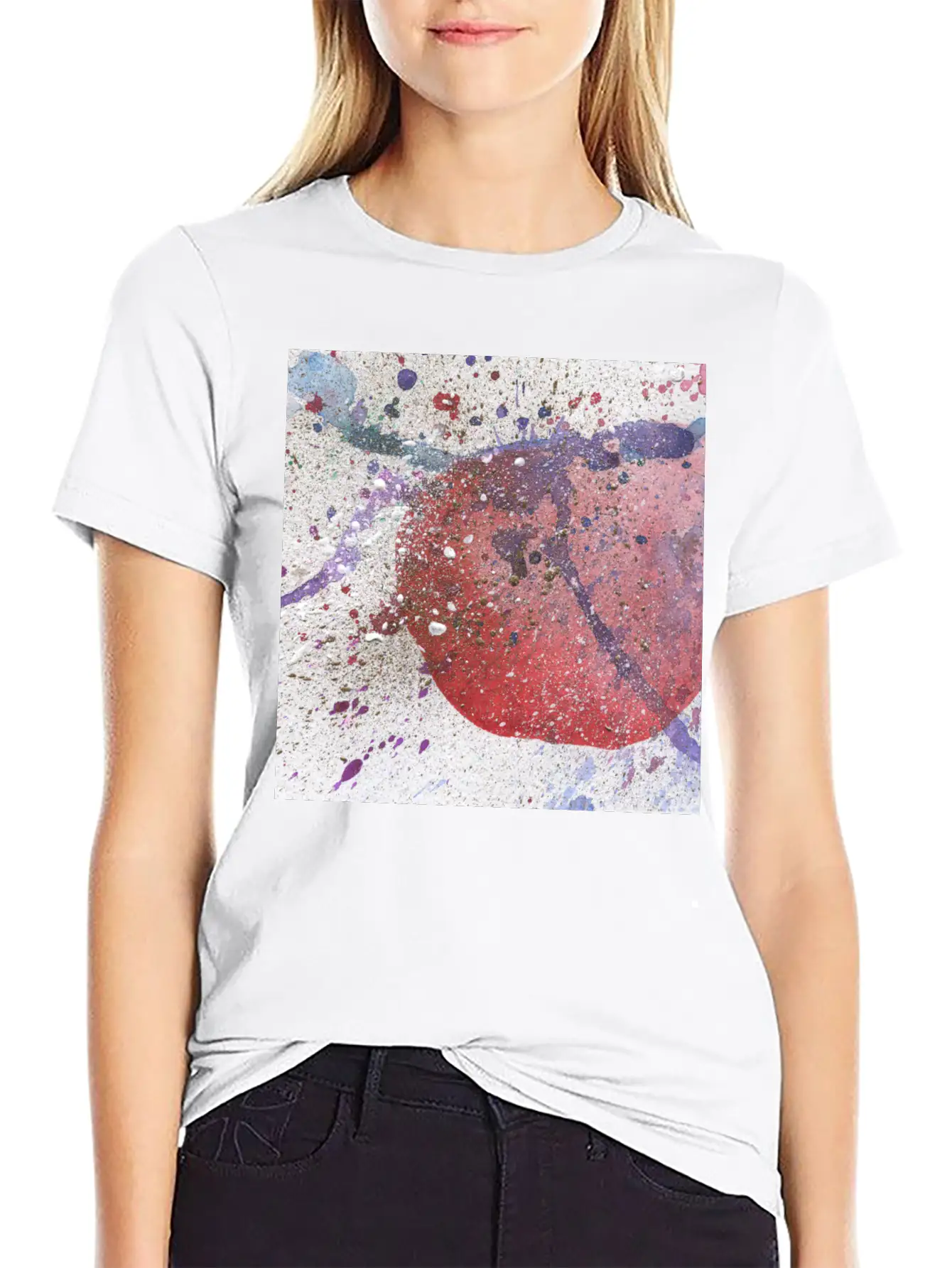 Abstract Background Classic Crew Neck Graphic Tee – Everyday Minimal Look