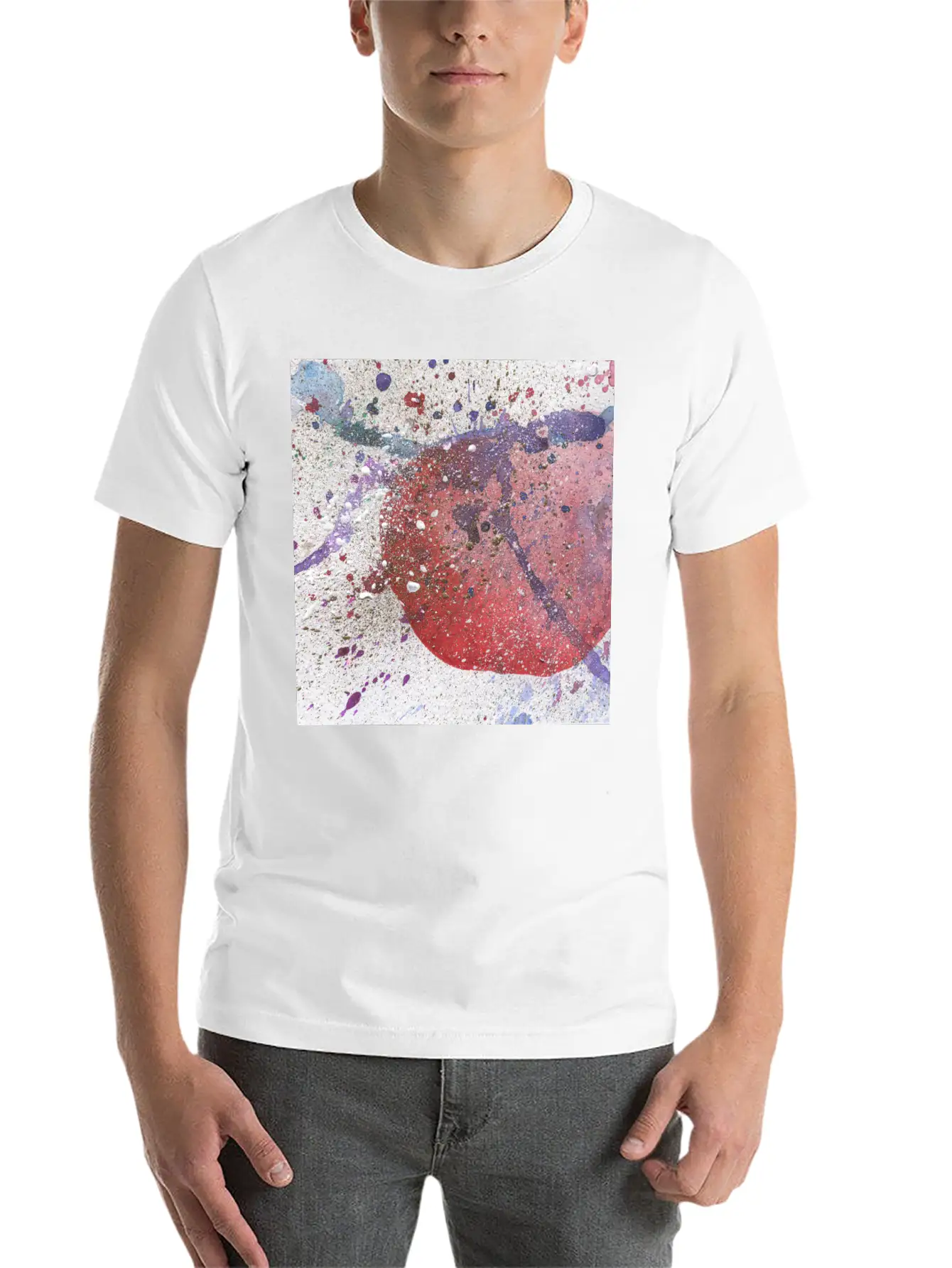Abstract Background Classic Crew Neck Graphic Tee – Everyday Minimal Look