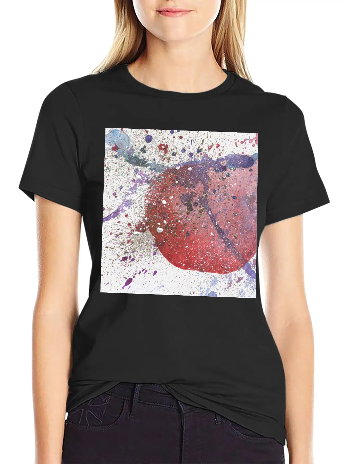 Abstract Background Classic Crew Neck Graphic Tee – Everyday Minimal Look