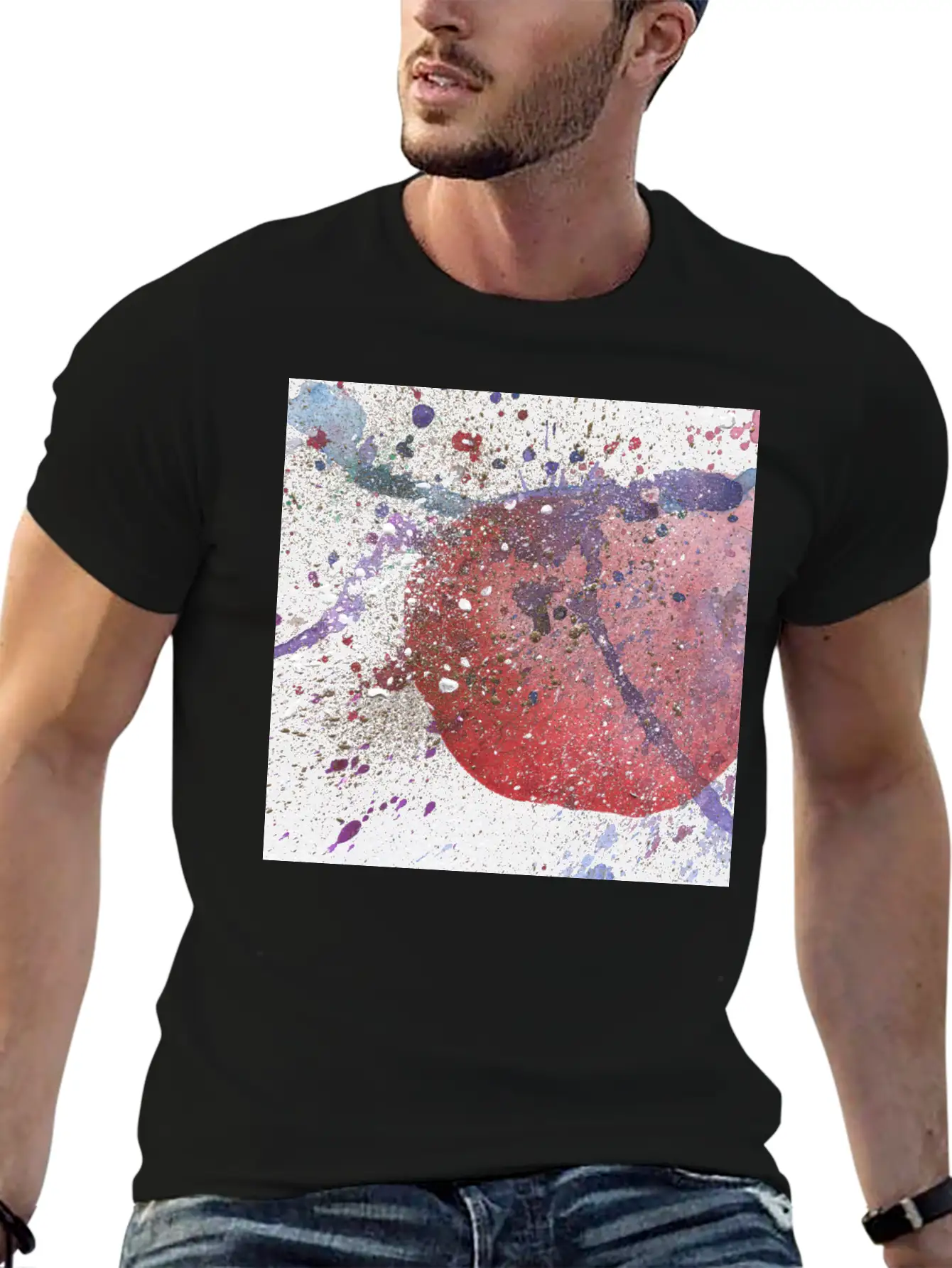Abstract Background Classic Crew Neck Graphic Tee – Everyday Minimal Look