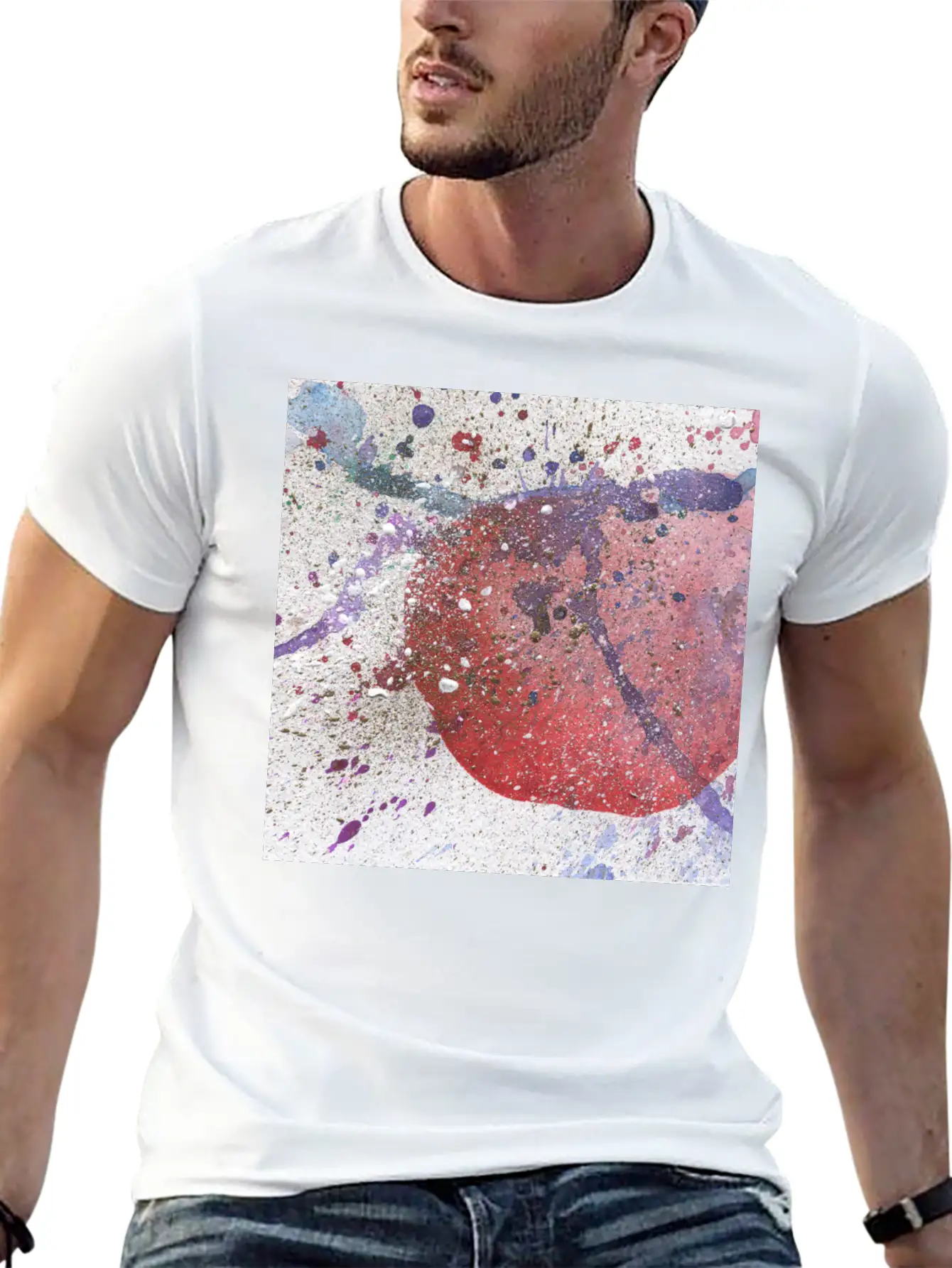 Abstract Background Classic Crew Neck Graphic Tee – Everyday Minimal Look