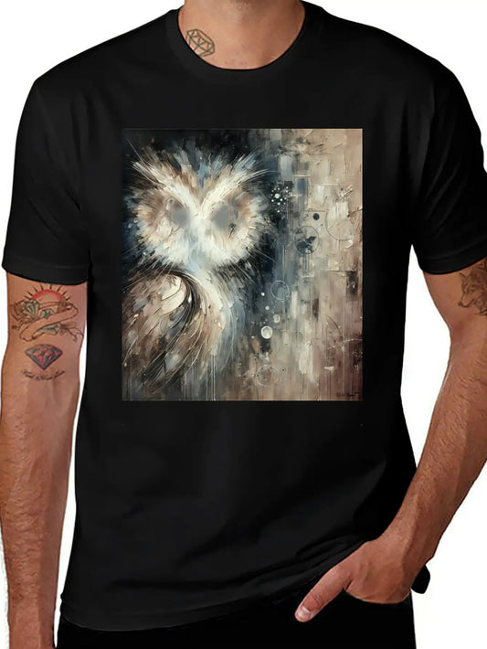 Abstract Owl Simple Everyday Graphic Tee – Lightweight Summer Wear