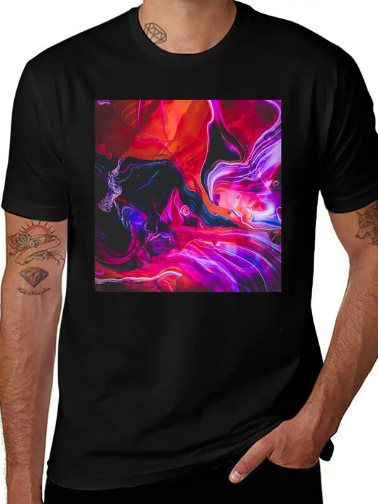 Abstract Paint Mix 27 Unisex Cotton Tee – Relaxed Fit For Any Occasion