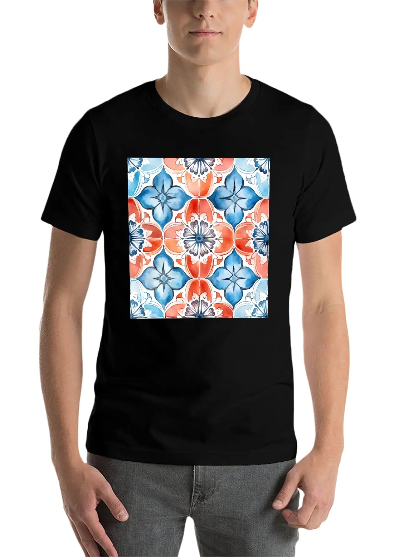 Abstract Serenade Detailed Collection 002 Soft Cotton Short Sleeve Tee – Unisex Wardrobe Staple