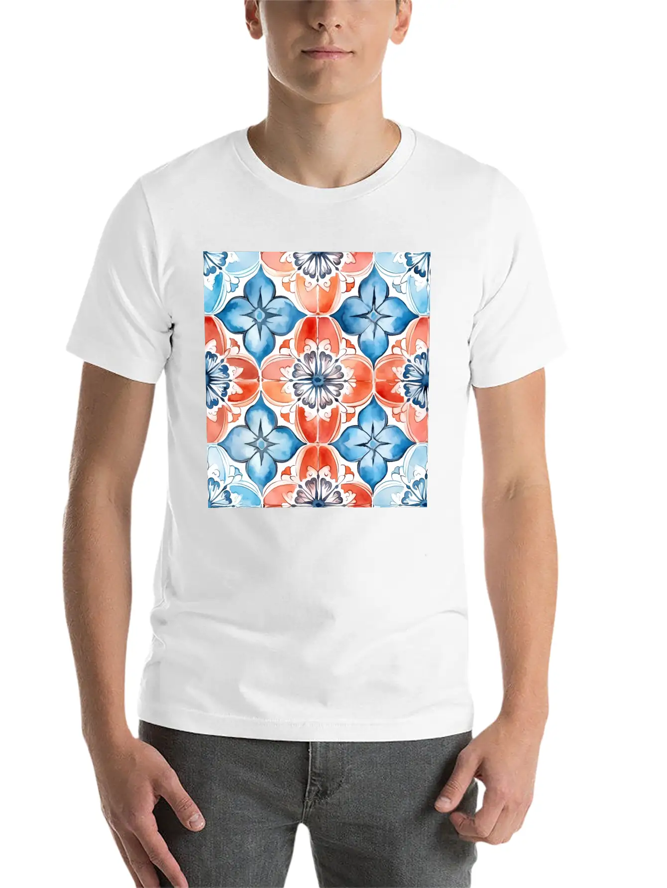 Abstract Serenade Detailed Collection 002 Soft Cotton Short Sleeve Tee – Unisex Wardrobe Staple