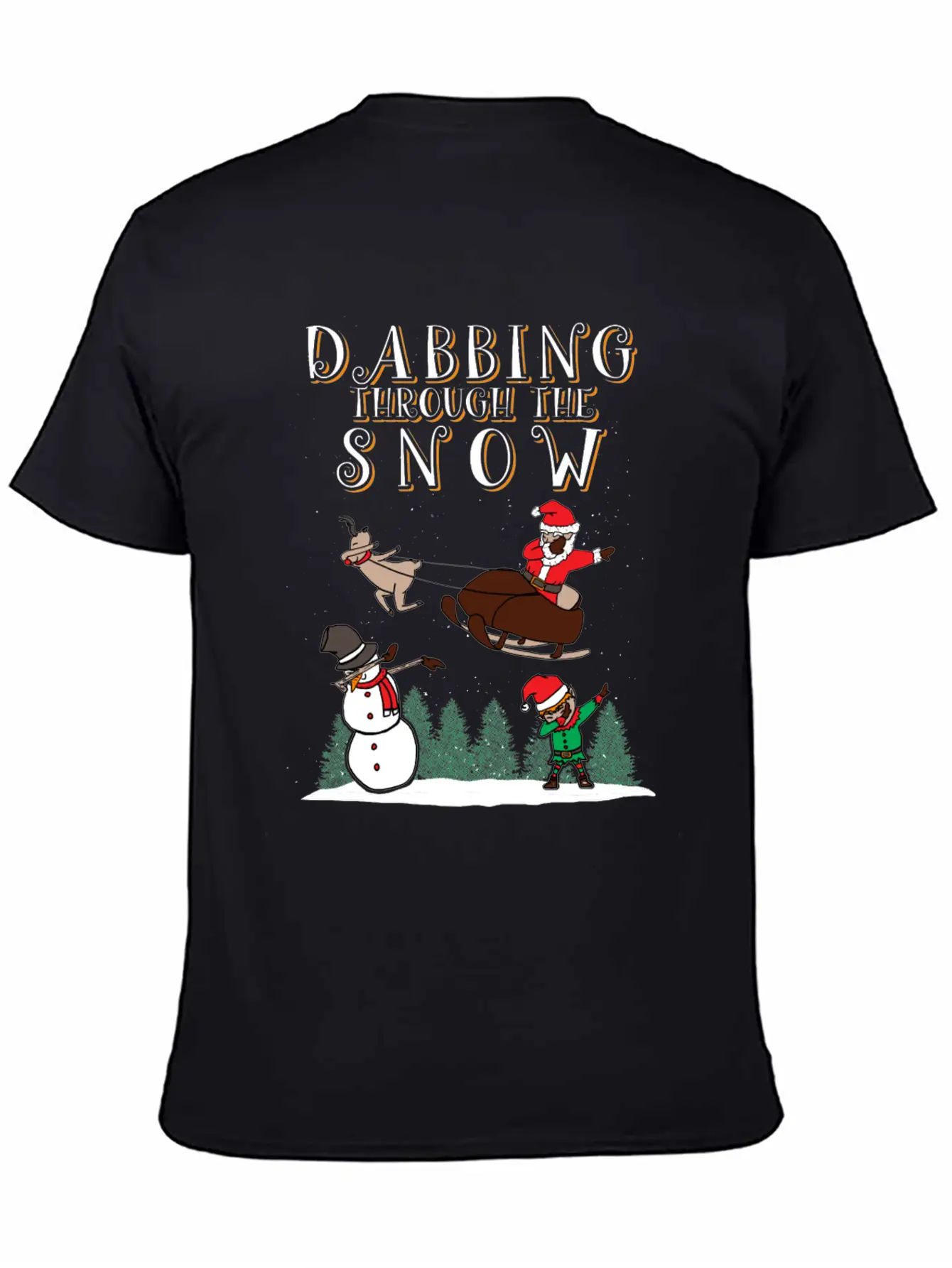 (Gift) Dabbing Through The Snow Lightweight Cotton T-Shirt – Daily Comfort Graphic Shirt