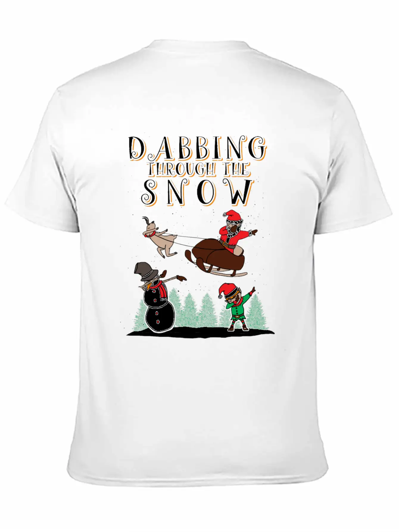 (Gift) Dabbing Through The Snow Lightweight Cotton T-Shirt – Daily Comfort Graphic Shirt