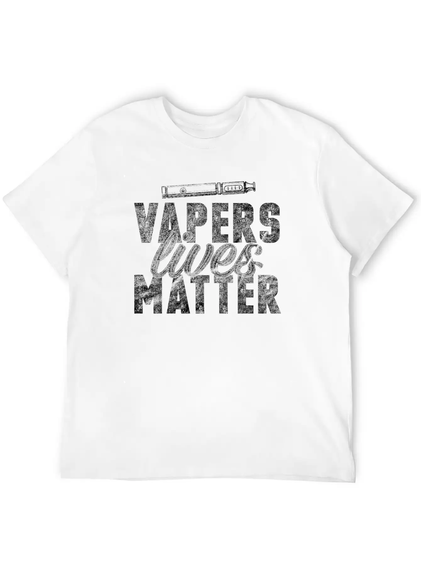 (Gift) Vapers Lives Matter Classic Crew Neck Graphic Tee – Everyday Minimal Look