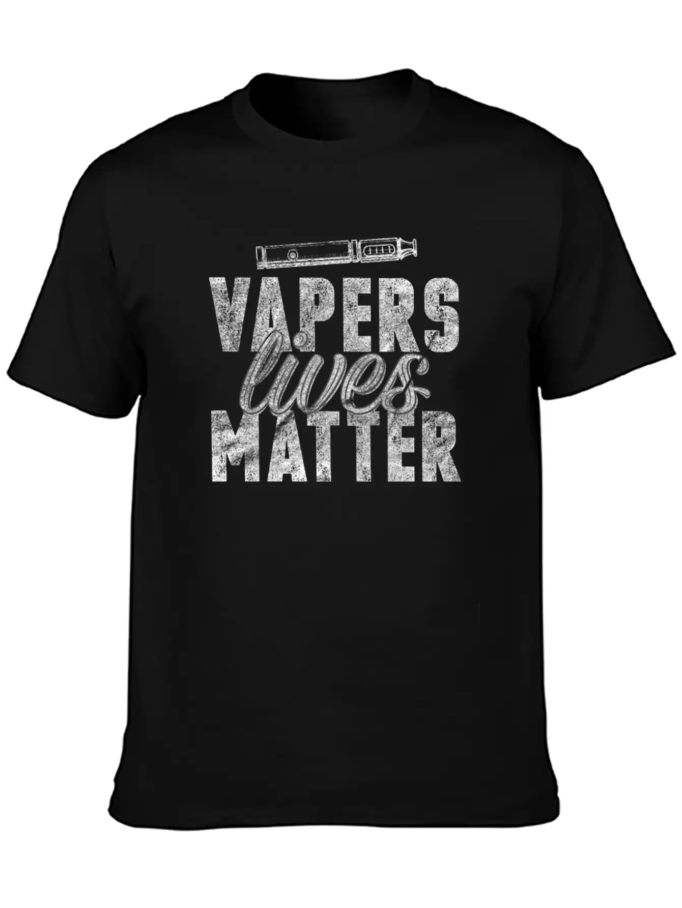 (Gift) Vapers Lives Matter Classic Crew Neck Graphic Tee – Everyday Minimal Look