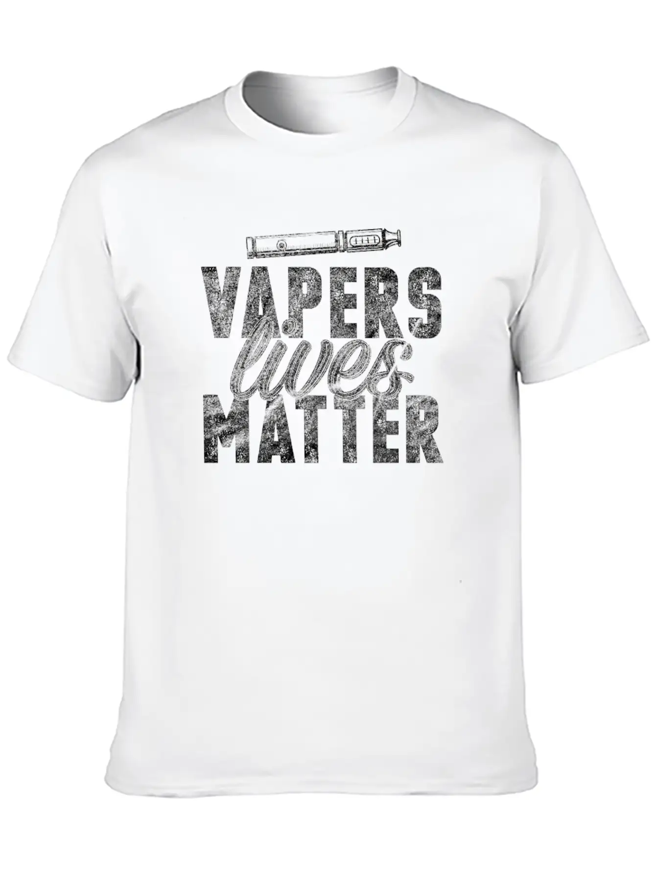 (Gift) Vapers Lives Matter Classic Crew Neck Graphic Tee – Everyday Minimal Look