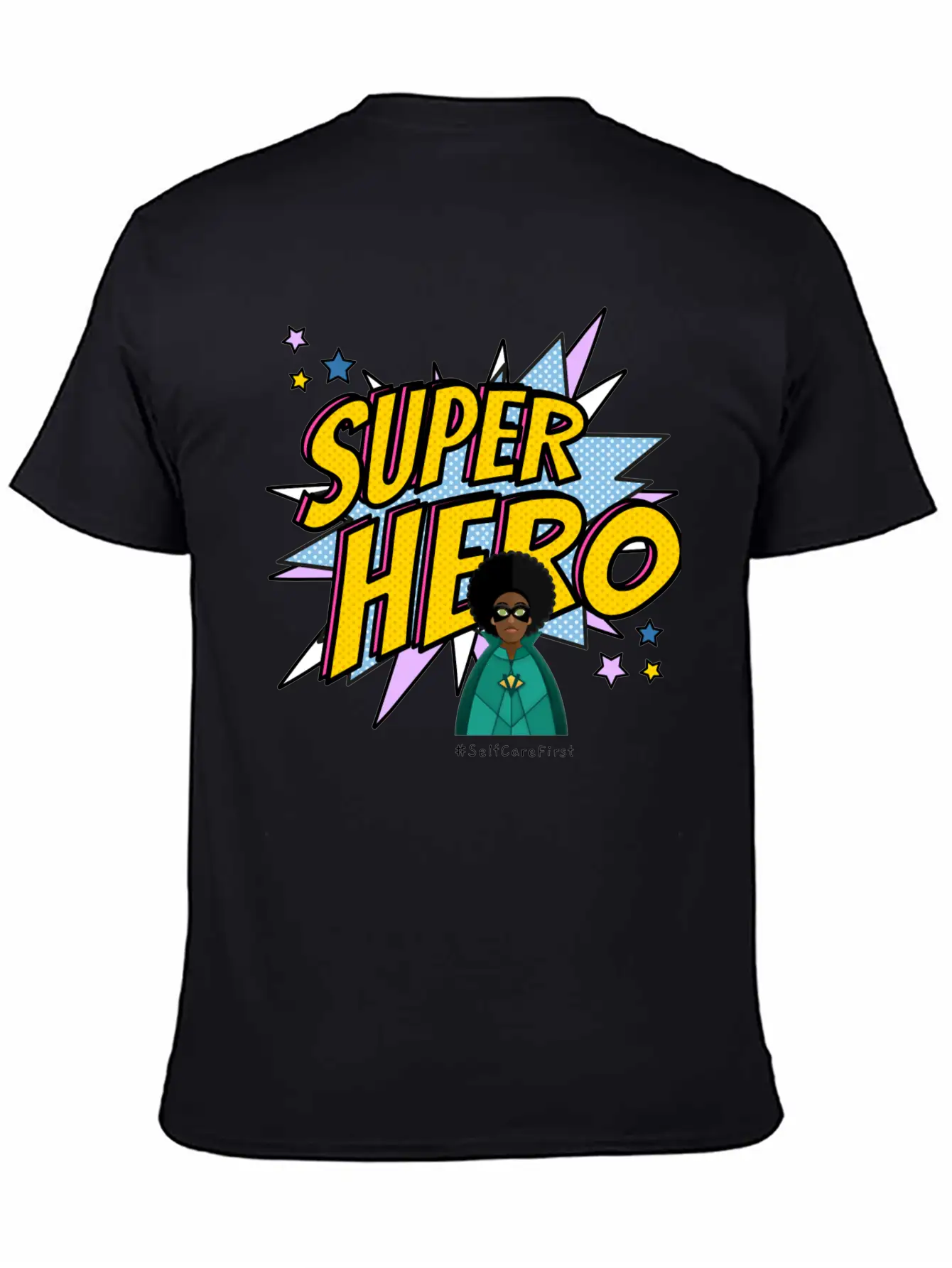 #SelfCareFirst Superhero Classic Fit Graphic Tee For Daily Comfort – Unisex Cotton Shirt