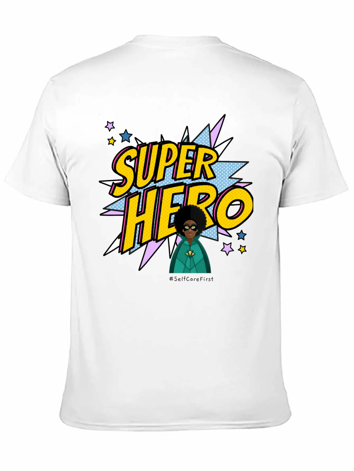 #SelfCareFirst Superhero Classic Fit Graphic Tee For Daily Comfort – Unisex Cotton Shirt