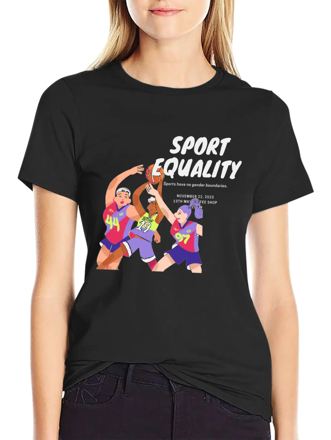 "Sport Equality" – Sport Classic Crew Neck Graphic Tee – Everyday Minimal Look