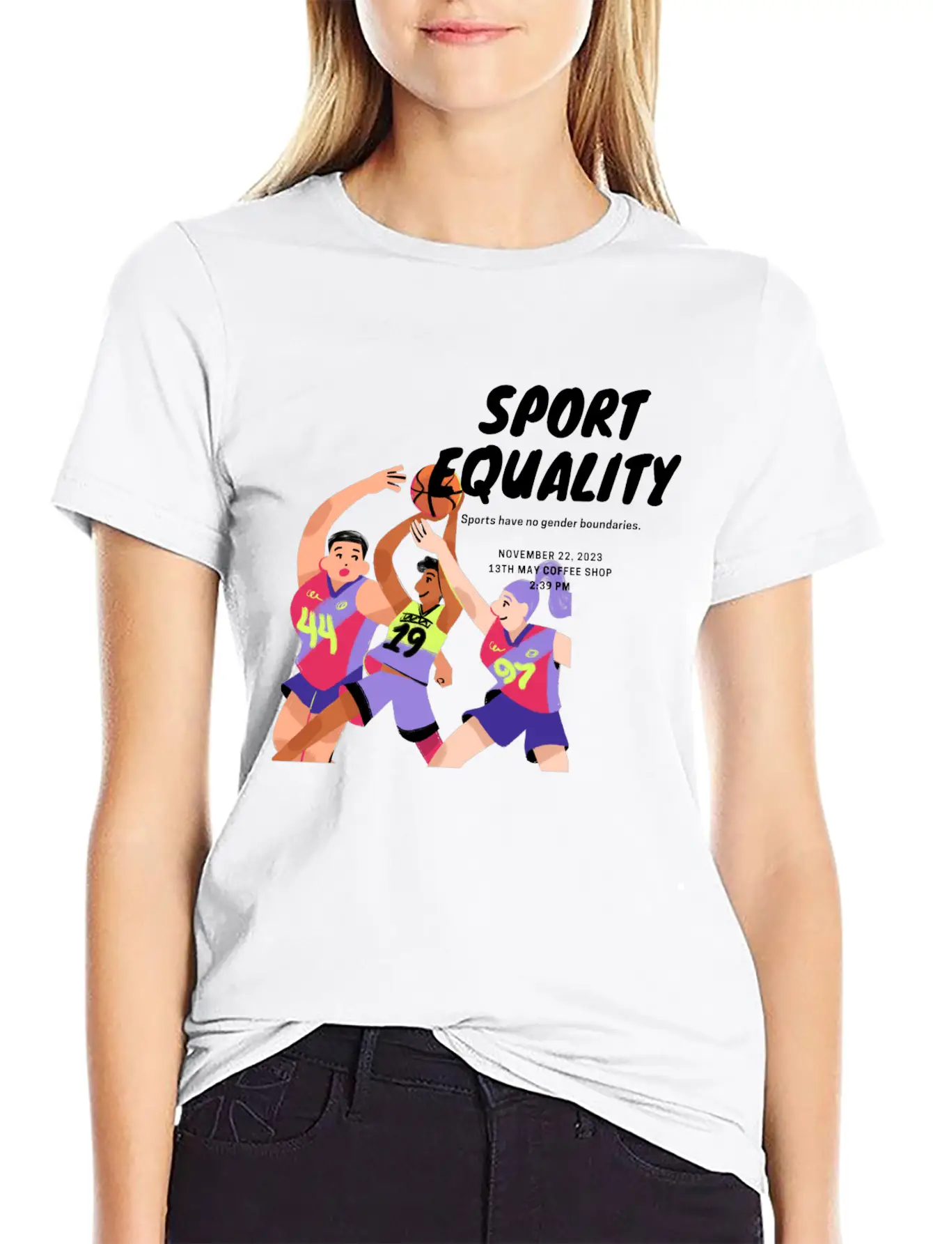 "Sport Equality" – Sport Classic Crew Neck Graphic Tee – Everyday Minimal Look