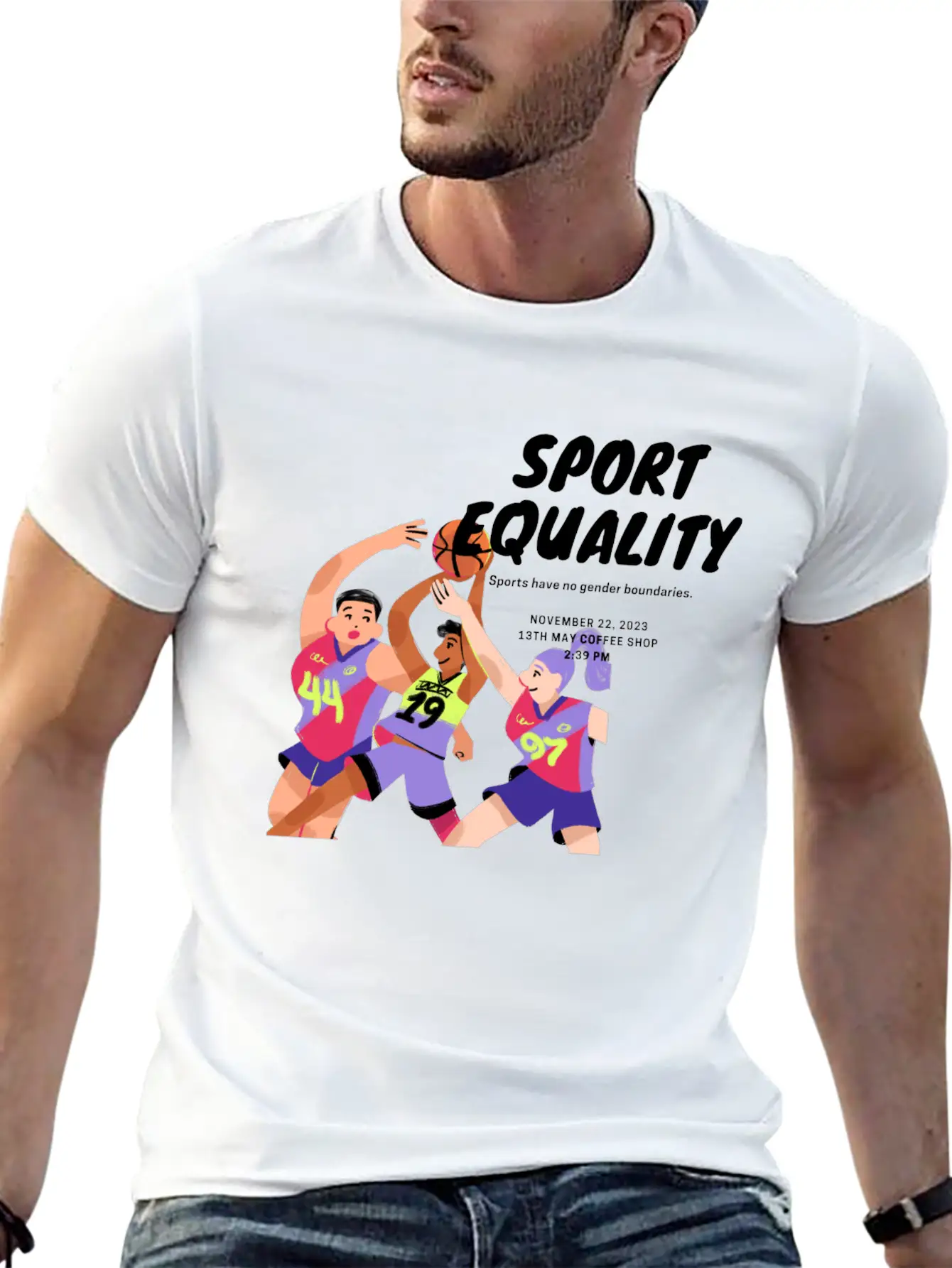 "Sport Equality" – Sport Classic Crew Neck Graphic Tee – Everyday Minimal Look