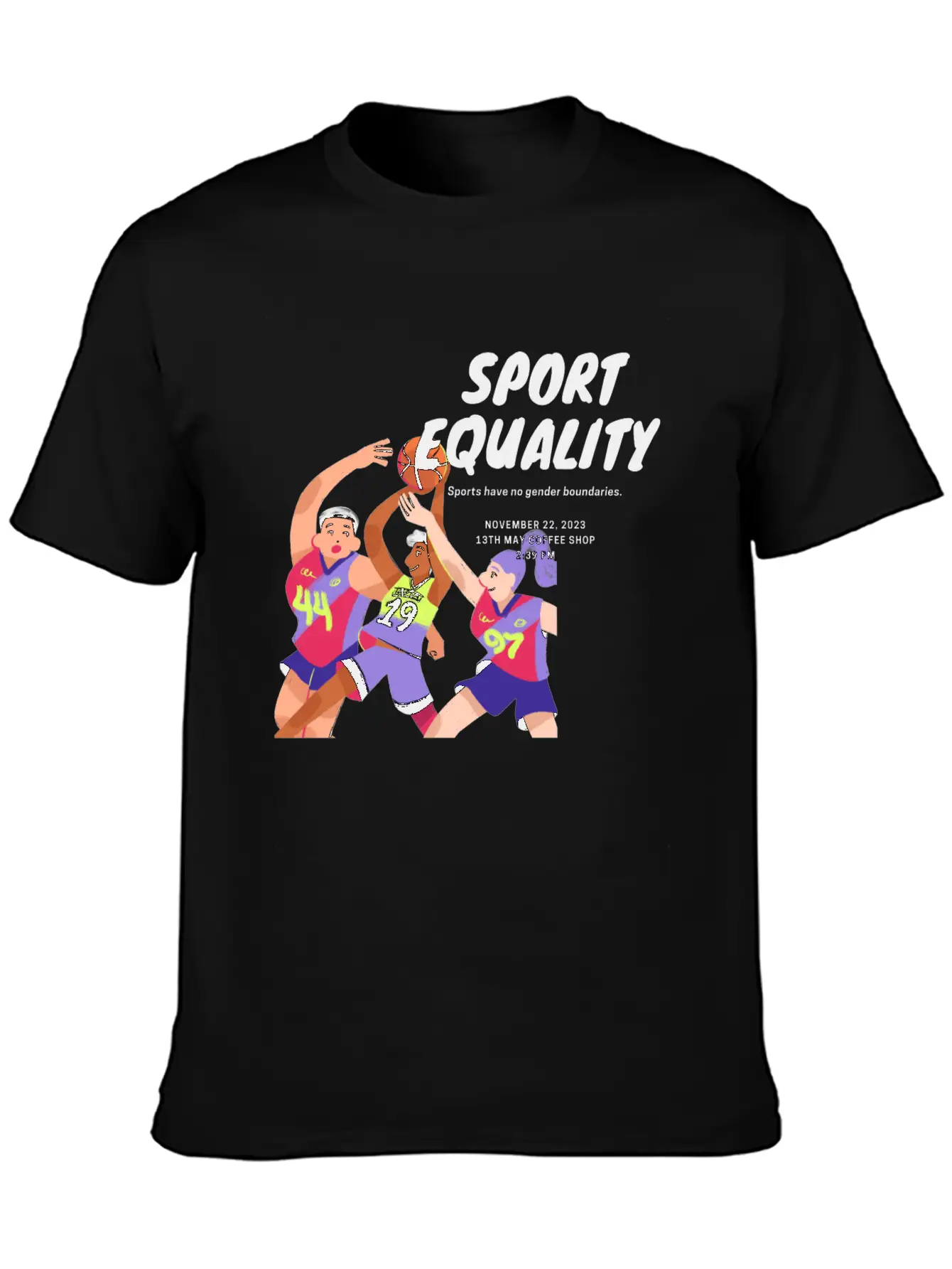 "Sport Equality" – Sport Classic Crew Neck Graphic Tee – Everyday Minimal Look