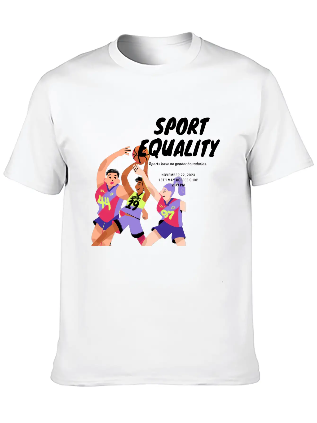 "Sport Equality" – Sport Classic Crew Neck Graphic Tee – Everyday Minimal Look