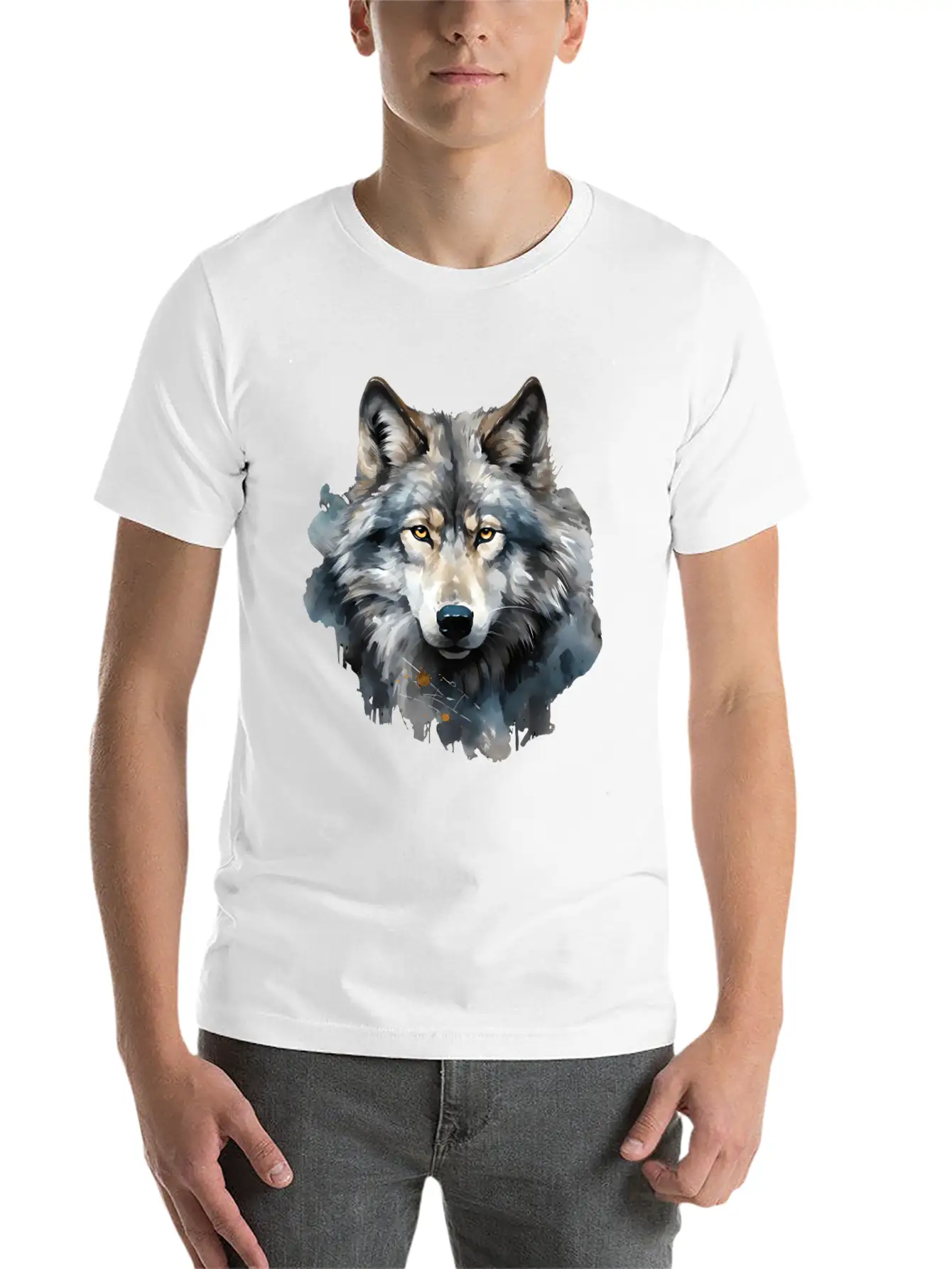 "The Call Of The Wild: Wolf Art" Unisex Cotton Tee – Relaxed Fit For Any Occasion