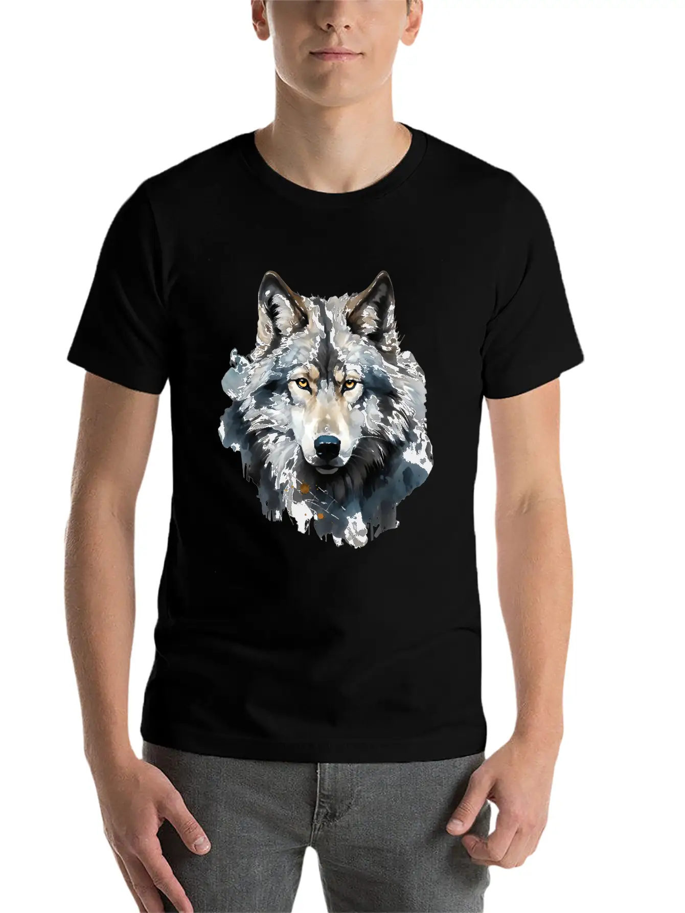"The Call Of The Wild: Wolf Art" Unisex Cotton Tee – Relaxed Fit For Any Occasion