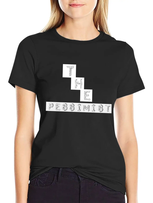 "The Pessimist" Abstract Design Classic Cotton Tee – Unisex Comfort For Any Season