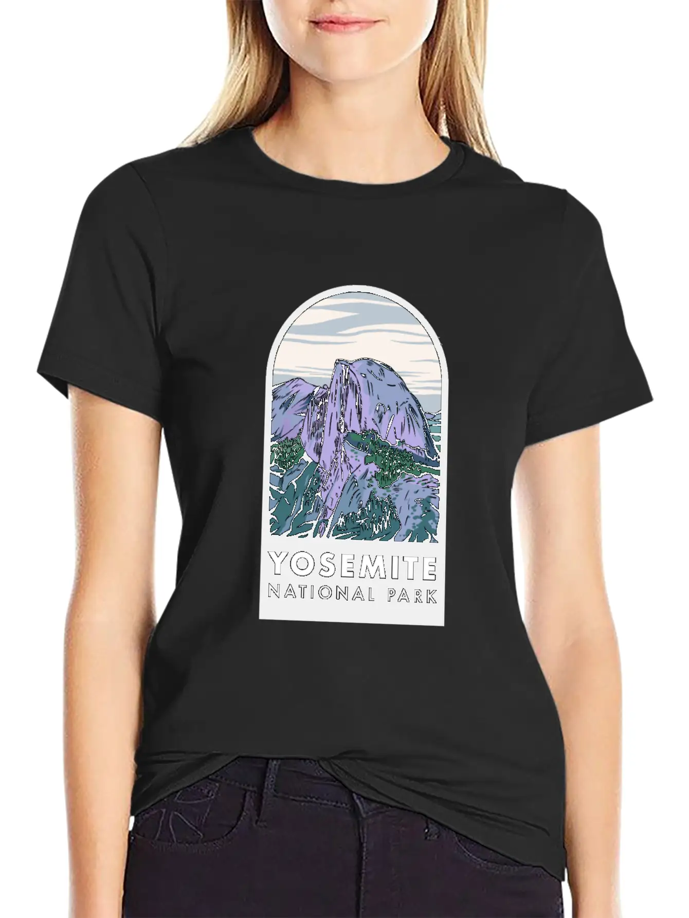 Yosemite National Park Badge Unisex Cotton Tee – Relaxed Fit For Any Occasion