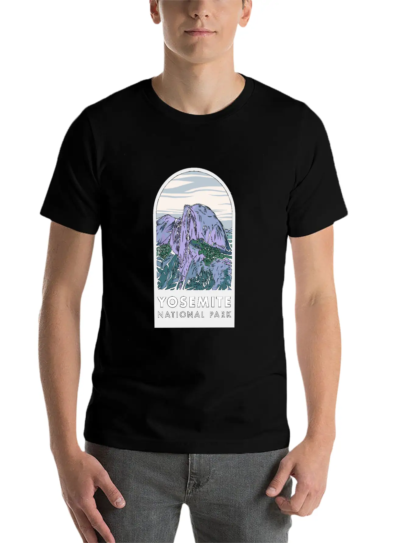 Yosemite National Park Badge Unisex Cotton Tee – Relaxed Fit For Any Occasion