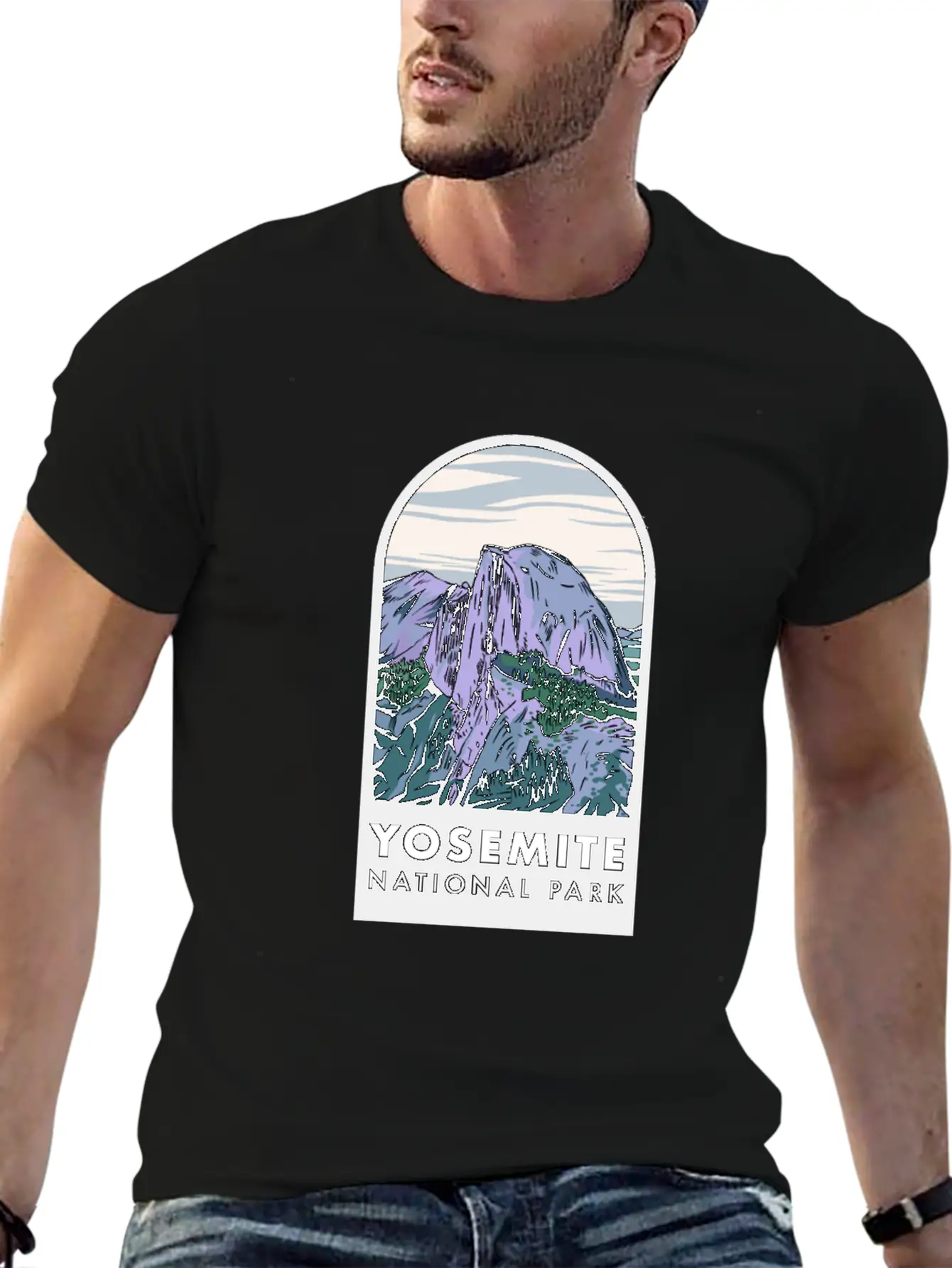 Yosemite National Park Badge Unisex Cotton Tee – Relaxed Fit For Any Occasion