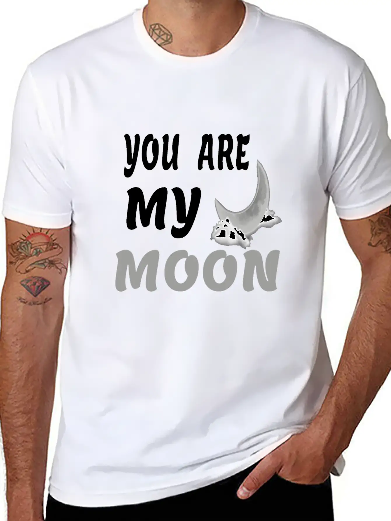 You Are My Moon Gift For Girlfriend & Boyfriend Classic Fit Graphic Tee For Daily Comfort – Unisex Cotton Shirt