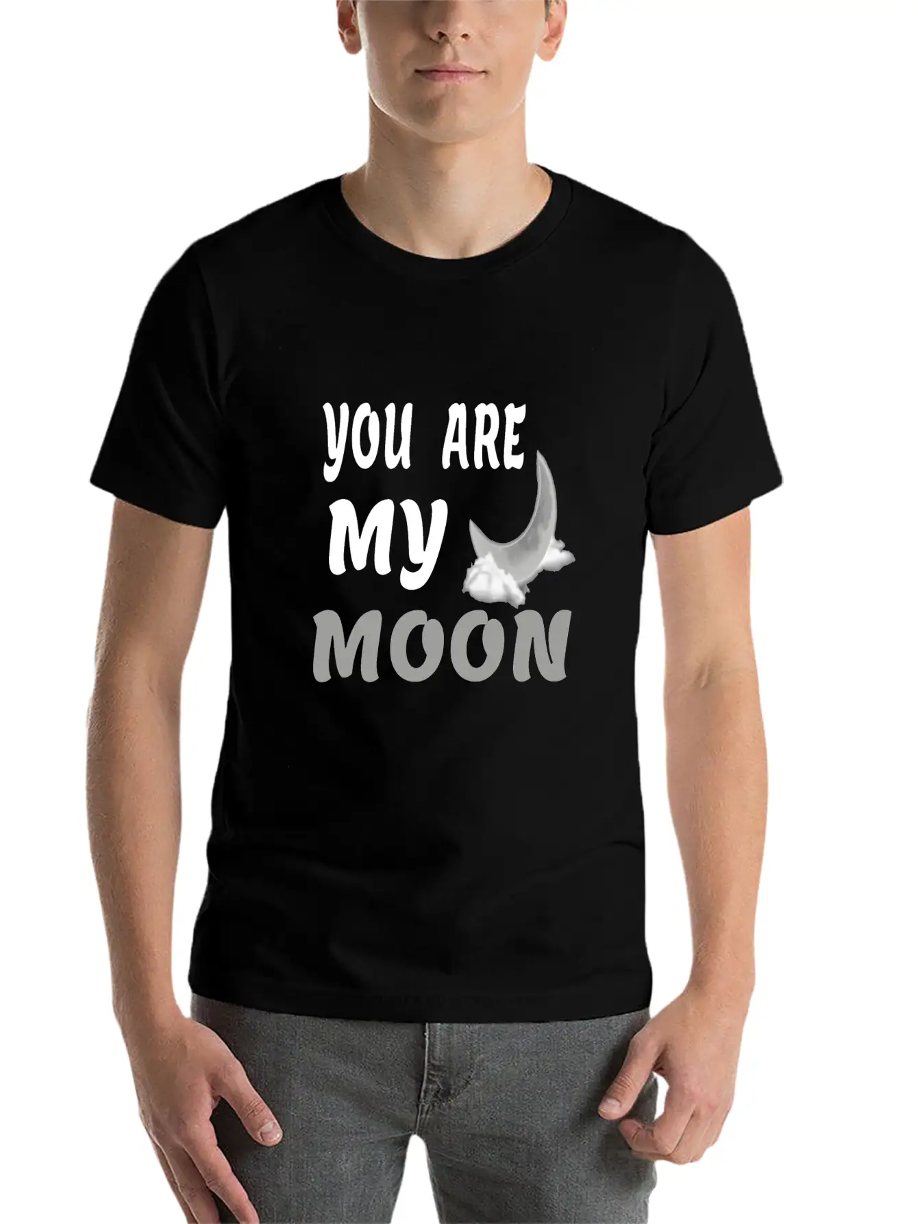 You Are My Moon Gift For Girlfriend & Boyfriend Classic Fit Graphic Tee For Daily Comfort – Unisex Cotton Shirt