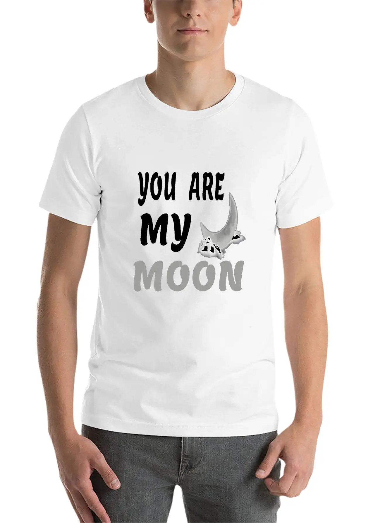 You Are My Moon Gift For Girlfriend & Boyfriend Classic Fit Graphic Tee For Daily Comfort – Unisex Cotton Shirt